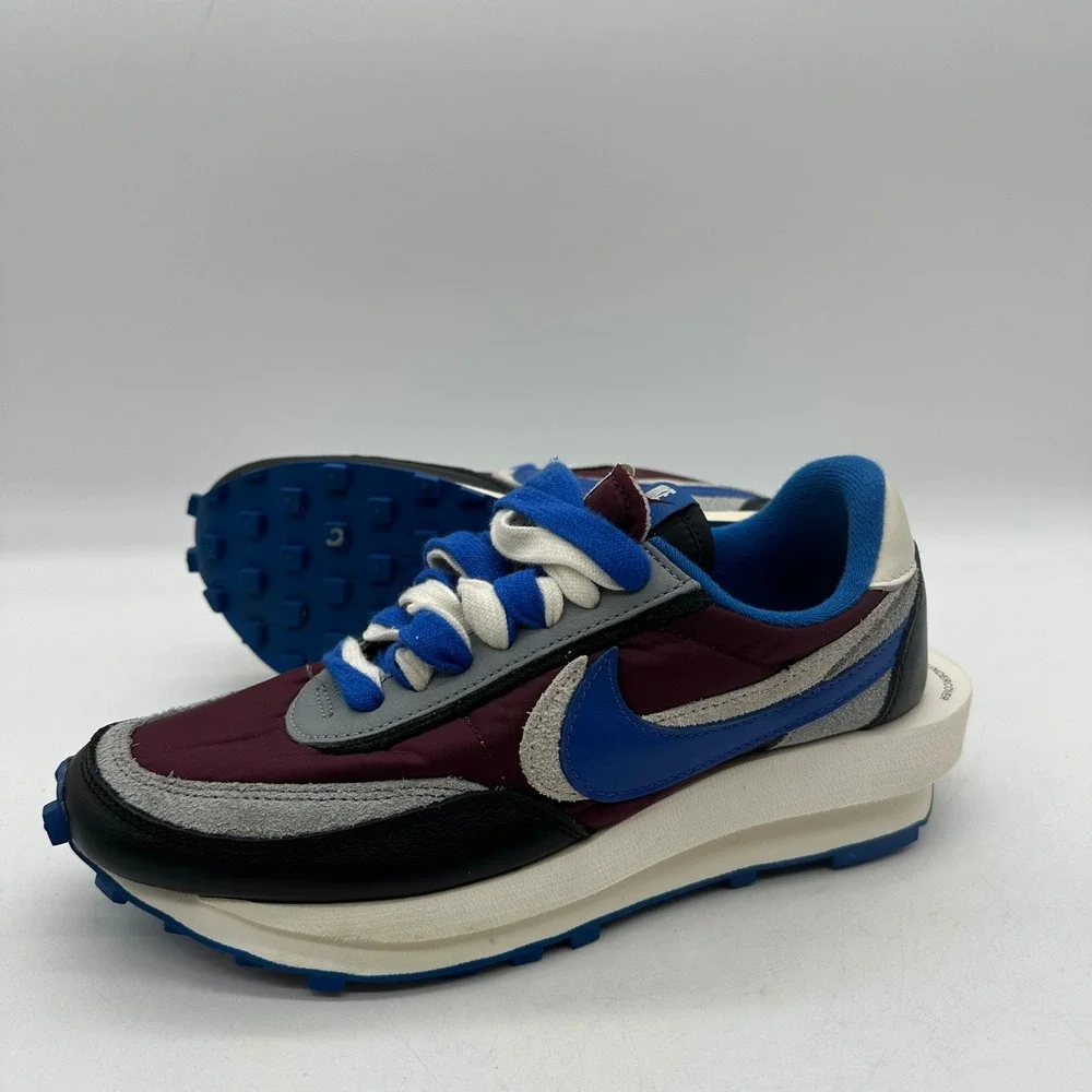 Nike DJ4877-600 Mens 6.5 Maroon Royal LDWaffle x sacai x UNDERCOVER Sneakers